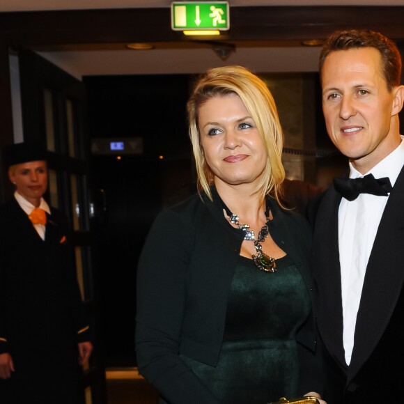 Michael Schumacher, récompensé, et sa femme Corinna lors du 31ème Gala des Légendes du Sport, Deutscher Sportpresseball, a l'Opéra de Francfort. Le 10 novembre 2012.