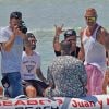 Exclusif - Le play-boy italien, Gianluca Vacchi, qui mène une vie de rêve sur Instagram passe ses vacances à Formentera en Espagne le 23 juillet 2018.