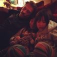 Johnny Hallyday avec ses filles Jade et Joy sur Instagram, le 27 décembre 2012.