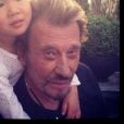Johnny Hallyday avec sa fille Joy sur Instagram, le 22 mars 2012.