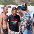 Exclusif - Lionel Messi en vacances avec sa femme Antonella Roccuzzo et des amis à Formentera, le 27 juillet 2018.