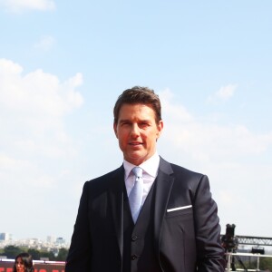 Tom Cruise à l'avant-première mondiale de "Mission: Impossible Fallout" sur la place du Trocadéro à Paris, le 12 juillet 2018. © Coadic Guirec-Denis Guignebourg/Bestimage