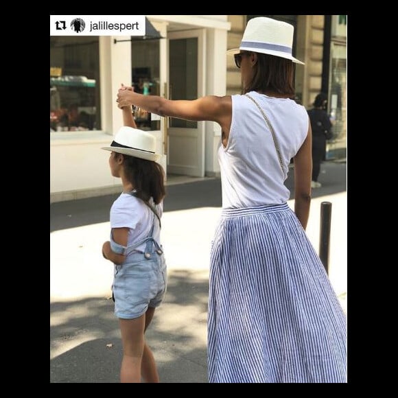 Sonia Rolland et sa fille Tess à Paris - Instagram, 1 juillet 2018