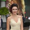 Semi Exclusif - Delphine Wespiser (robe Christophe Guillarmé) quitte l'hôtel Majestic lors du 71ème festival international du film de Cannes le 9 mai 2018 © CVS / Bestimage