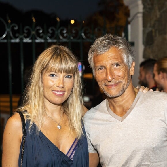 Exclusif - Nagui et sa femme Mélanie Page - People assistent à la soirée d'ouverture du festival de Ramatuelle avec la représentation de la pièce Edmond le 1er aout 2018. © Cyril Bruneau/Bestimage