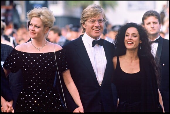 Robert Redford et Melanie Griffith à Cannes en 1988