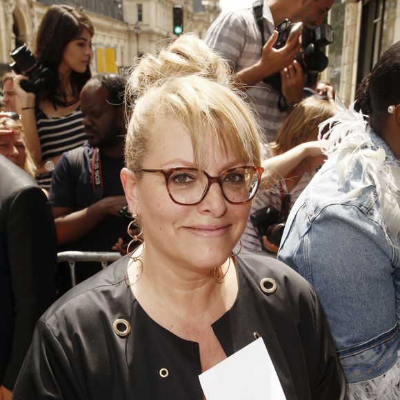 Caroline Diament - Arrivées au défilé de mode "Jean Paul Gaultier", collection Haute-Couture automne-hiver 2018/2019, à Paris. Le 4 juillet 2018