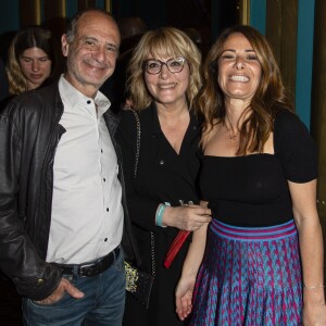 Exclusif - Gérard Miller, Caroline Diament, Elsa Fayer - Cocktail à l'issue de la première du spectacle "Les Parisiennes" aux Folies Bergères à Paris le 24 mai 2018. © Olivier Borde - Pierre Perusseau / Bestimage