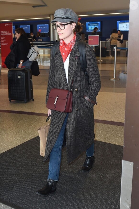 Evan Rachel Wood arrive à l'aéroport LAX de Los Angeles. Le 11 mars 2018.