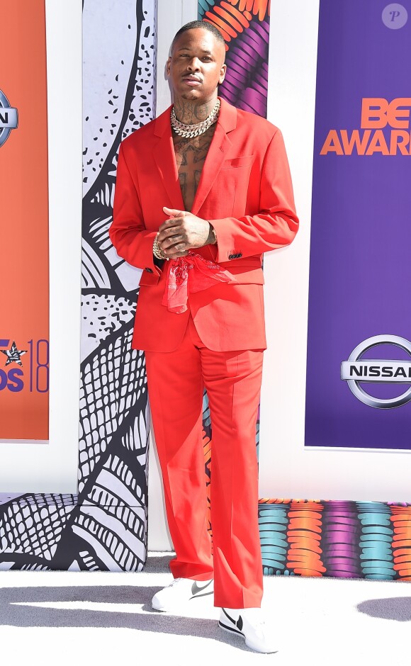 YG assiste aux BET Awards 2018 à Los Angeles, le 24 juin 2018.