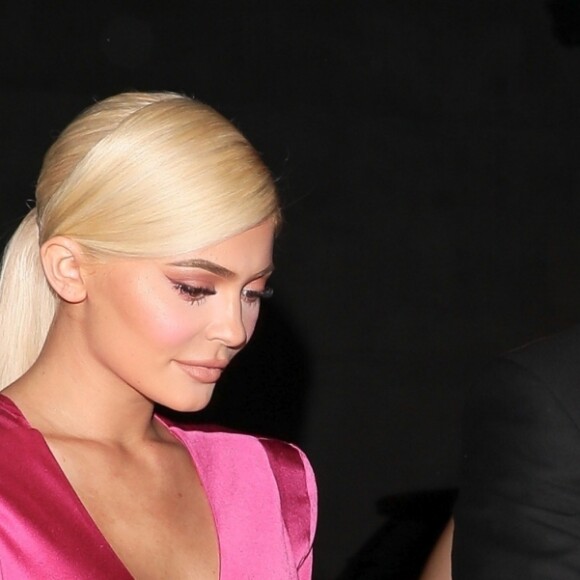 Kylie Jenner arrive au restaurant "Craig's" pour célébrer ses 21 ans de Kylie Jenner. Los Angeles, le 9 août 2018.