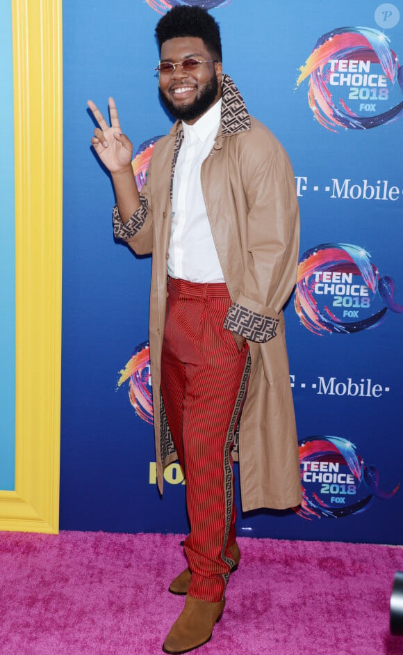 Khalid lors de la soirée FOX's Teen Choice Awards 2018 au The Forum à Inglewood, Californie, Etats-Unis, le 12 août 2018.