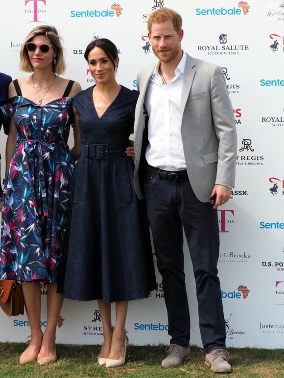 Le prince Harry, duc de Sussex et Meghan Markle, la Duchesse de Sussex arrivent à la Royal Berkshire Polo Cup où le Duc participe aujourd'hui à la Coupe ISP Hanz de Sentebale à Windsor au Royaume-Uni, le 26 juillet 2018.