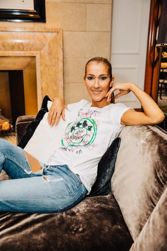 Céline Dion prend la pose pour l'ONG Cool Earth. Août 2018.