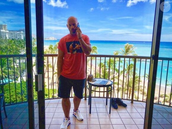 Franck Gastambide en vacances à Hawaï le 22 août 2018.