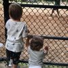 Amélie Mauresmo publie une photo de ses enfants Aaron et Ayla regardant du baseball à New York à Central Park. Instagram, le 21 août 2018.
