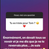Cassandre ("La Villa, la bataille des couples") donne des nouvelles de Hagda Prata après la mort de Tom Diversy sur Instagram. Août 2018.