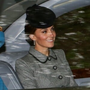 La reine Elisabeth II d'Angleterre et Catherine (Kate) Middleton, duchesse de Cambridge - La famille royale britannique arrive à l'église de Crathie pour assister à la messe du dimanche le 26 août 2018.