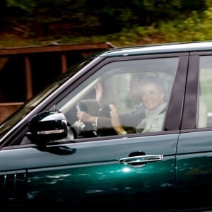 Le prince Edward, comte de Wessex, et la comtesse Sophie de Wessex - La famille royale britannique arrive à l'église de Crathie pour assister à la messe du dimanche le 26 août 2018.