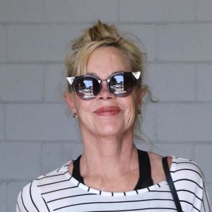 Exclusif - Melanie Griffith quitte la salle de gym à Los Angeles le 23 avril 2018.