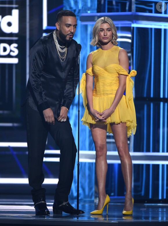 LAS VEGAS, NV - MAY 20: French Montana and Hailey Baldwin appear on the 2018 Billboard Music Awards at MGM Grand Garden Arena on May 20, 2018 in Las Vegas, Nevada. Photo by Frank Micelotta/PictureGroup/ABACAPRESS.COM21/05/2018 - Las Vegas