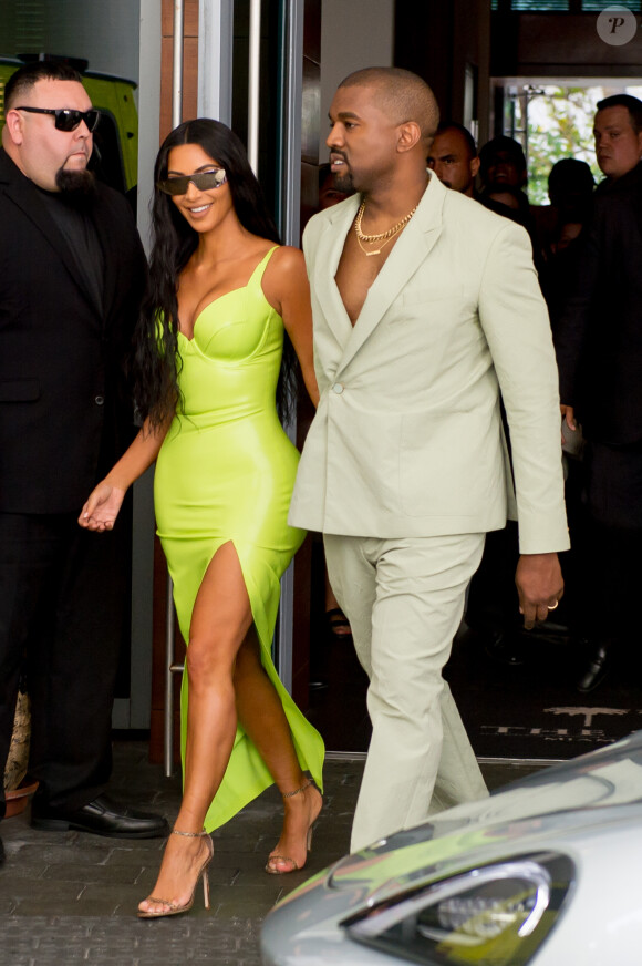 Kim Kardashian et Kanye West à Miami, le 18 août 2018.