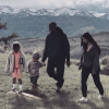 Kim Kardashian, Kanye West et leurs enfants North et Saint West. Mai 2018.