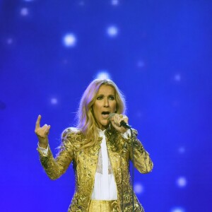 Celine Dion en concert lors de sa tournée "Celine Dion Live 2018" au Qudos Bank Arena de Sydney en Australie le 27 juillet 2018
