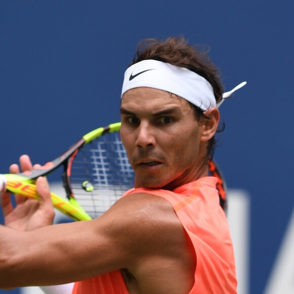 Rafael Nadal s'impose face à Nikoloz Basilashvili lors de l'US Openau centre Billie Jean King à New York le 2 septembre 2018.