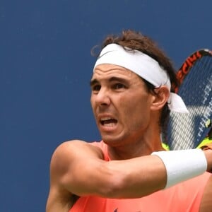 Rafael Nadal s'impose face à Nikoloz Basilashvili lors de l'US Openau centre Billie Jean King à New York le 2 septembre 2018.