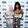 Rose McGowan et Naomi Campbell à la soirée "2018 GQ Men of the Year Awards" à la Tate Modern à Londres, le 5 septembre 2018.