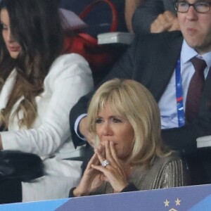 La Première Dame Brigitte Macron (Trogneux) et Roxana Maracineanu, ministère des Sports dans les tribunes lors de la Ligue des nations opposant la France aux Pays-Bas, au Stade de France, à Saint-Denis, Seine Saint-Denis, France, le 9 septembre 2018. La France a gagné 2-1. © Cyril Moreau/Bestimage