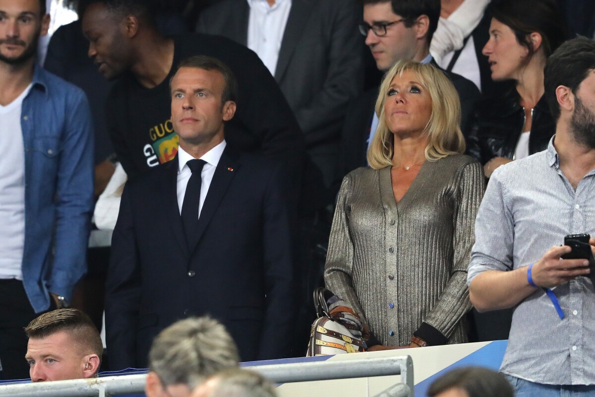Photo : Le président de la République Emmanuel Macron et sa femme la ...