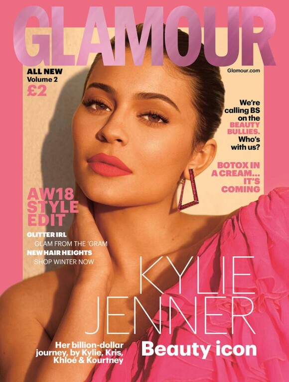 Kylie Jenner, vedette du "Glamour UK" pour l'édition d'octobre 2018.