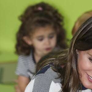 La reine Letizia d'Espagne lors du lancement de l'année scolaire 2018/2019 à Oviedo, le 12 septembre 2018.