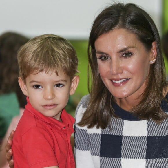 La reine Letizia d'Espagne lors du lancement de l'année scolaire 2018/2019 à Oviedo, le 12 septembre 2018.