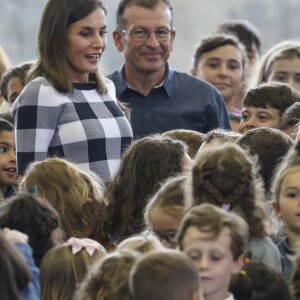 La reine Letizia d'Espagne lors du lancement de l'année scolaire 2018/2019 à Oviedo, le 12 septembre 2018.