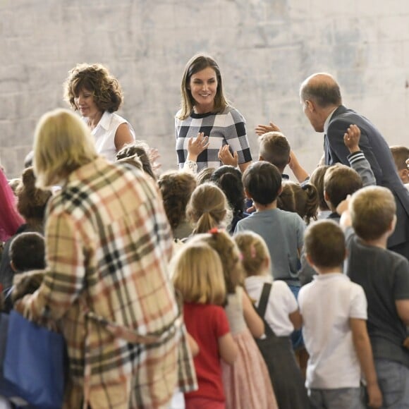 La reine Letizia d'Espagne lors du lancement de l'année scolaire 2018/2019 à Oviedo, le 12 septembre 2018.