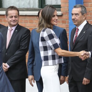 La reine Letizia d'Espagne lors du lancement de l'année scolaire 2018/2019 à Oviedo, le 12 septembre 2018.