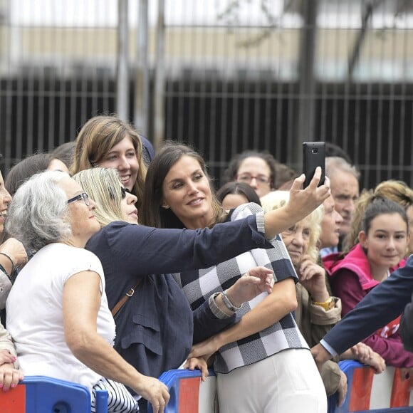 La reine Letizia d'Espagne lors du lancement de l'année scolaire 2018/2019 à Oviedo, le 12 septembre 2018.