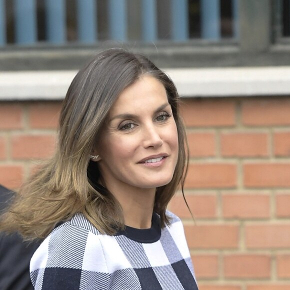 La reine Letizia d'Espagne lors du lancement de l'année scolaire 2018/2019 à Oviedo, le 12 septembre 2018.