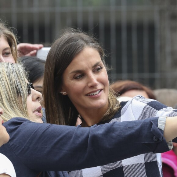 La reine Letizia d'Espagne lors du lancement de l'année scolaire 2018/2019 à Oviedo, le 12 septembre 2018.