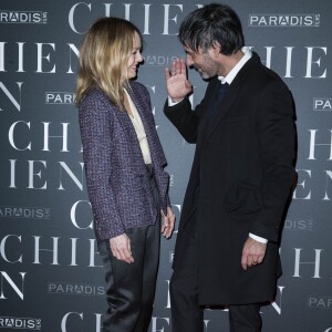 Vanessa Paradis et son compagnon Samuel Benchetrit (réalisateur) - Avant-première du film "Chien" au cinéma MK2 Bibliothèque à Paris, France, le 5 mars 2018. © Olivier Borde/Bestimage