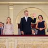 Le roi Felipe VI et la reine Letizia d'Espagne assistent à l'inauguration de la nouvelle saison du Théâtre Royal de Madrid, le 19 septembre 2018.
