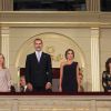 Le roi Felipe VI et la reine Letizia d'Espagne assistent à l'inauguration de la nouvelle saison du Théâtre Royal de Madrid, le 19 septembre 2018.