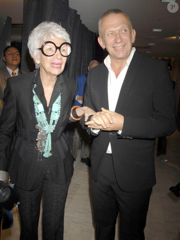 Iris Apfel et Jean-Paul Gaultier à New York le 6 septembre 2006
