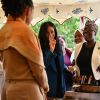 Meghan Markle, duchesse de Sussex, recevait le 20 septembre 2018 au palais de Kensington, en compagnie de son mari le prince Harry et de sa mère Doria Ragland, les femmes de la cuisine communautaire Hubb Community Kitchen pour un événement pour le lancement du livre de recettes "Together, our community cookbook" qu'elle a préfacé.