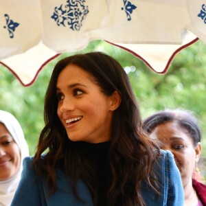 Meghan Markle, duchesse de Sussex, recevait le 20 septembre 2018 au palais de Kensington, en compagnie de son mari le prince Harry et de sa mère Doria Ragland, les femmes de la cuisine communautaire Hubb Community Kitchen pour un événement pour le lancement du livre de recettes "Together, our community cookbook" qu'elle a préfacé.