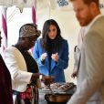 Meghan Markle, duchesse de Sussex, recevait le 20 septembre 2018 au palais de Kensington, en compagnie de son mari le prince Harry et de sa mère Doria Ragland, les femmes de la cuisine communautaire Hubb Community Kitchen pour un événement pour le lancement du livre de recettes "Together, our community cookbook" qu'elle a préfacé.