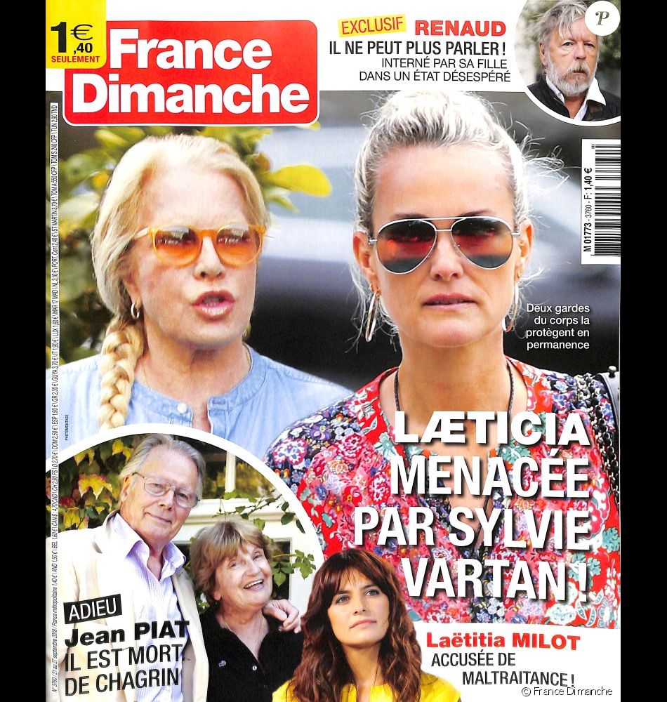 Couverture du magazine &quot;France Dimanche&quot;, numéro 3760, publié le 21 septembre 2018.